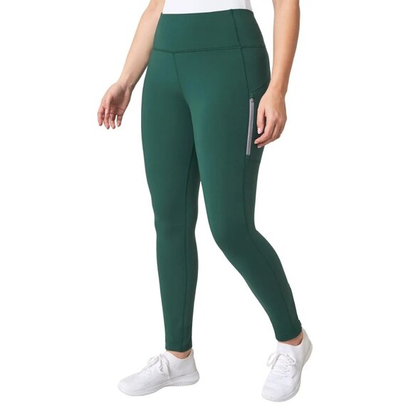 Mondetta L Active Fleece Lined Leggings Zipper Pockets Activewear Athletic Pants - Picture 2 of 11